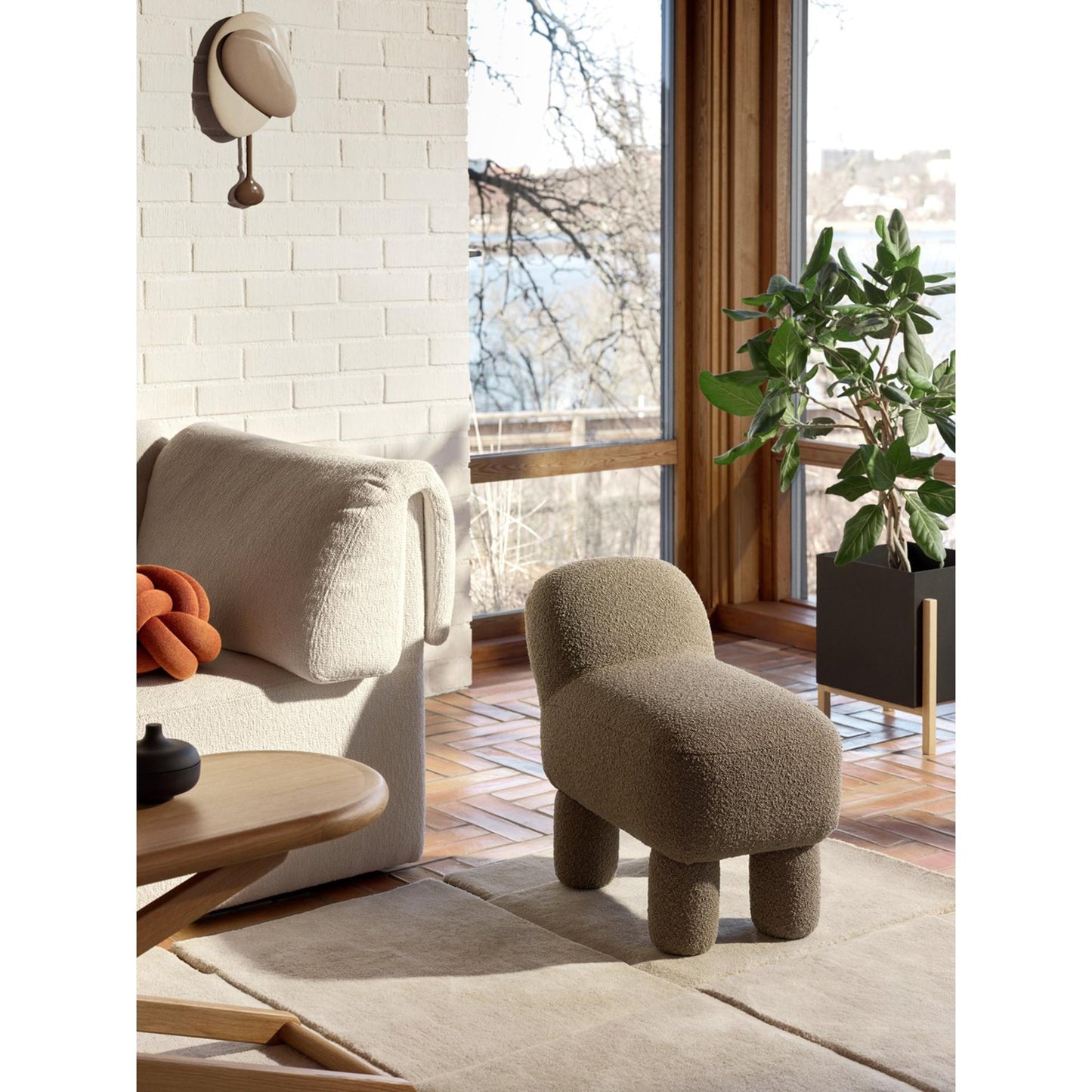 Design House Stockholm Lulu Pouf Brown