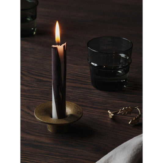 Ferm Living Drip Candle Set of 2 Dark Chocolate