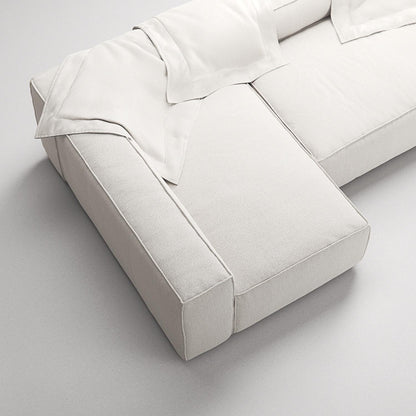 Decotique Grand 4-Seater Sofa Divan Left Steam/ White