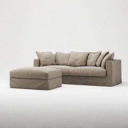 Decotique Le Grand Air Footstool Savage Linen