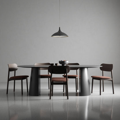 Decotique Elephant Dining Chair Dark Oak/Rust Bouclé