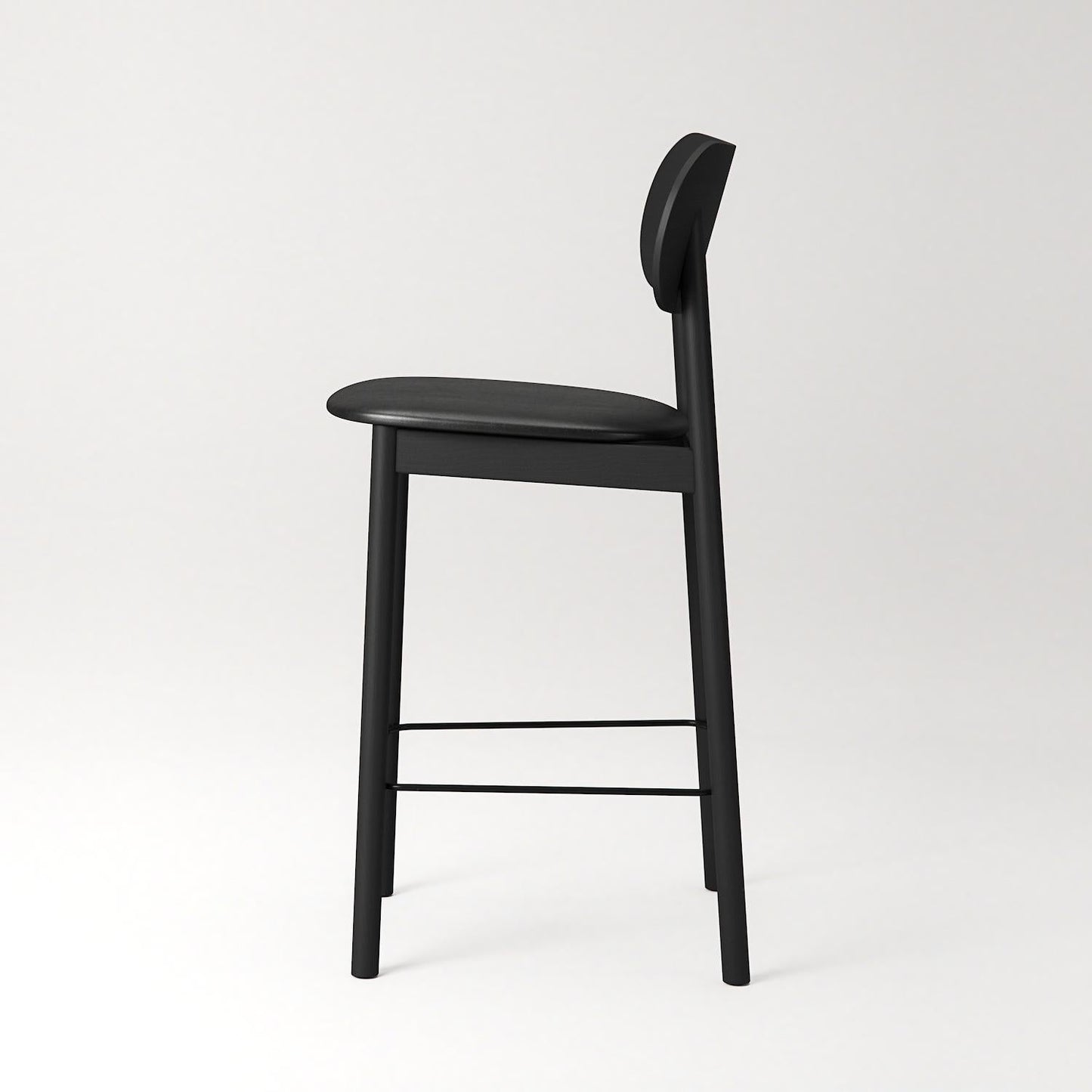 Decotique Elephant Bar Stool Black/ Black Leather