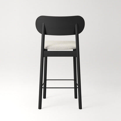Decotique Elephant Bar Stool Black/White Bouclé