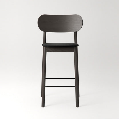Decotique Elephant Bar Stool Dark Oak/Black Velvet
