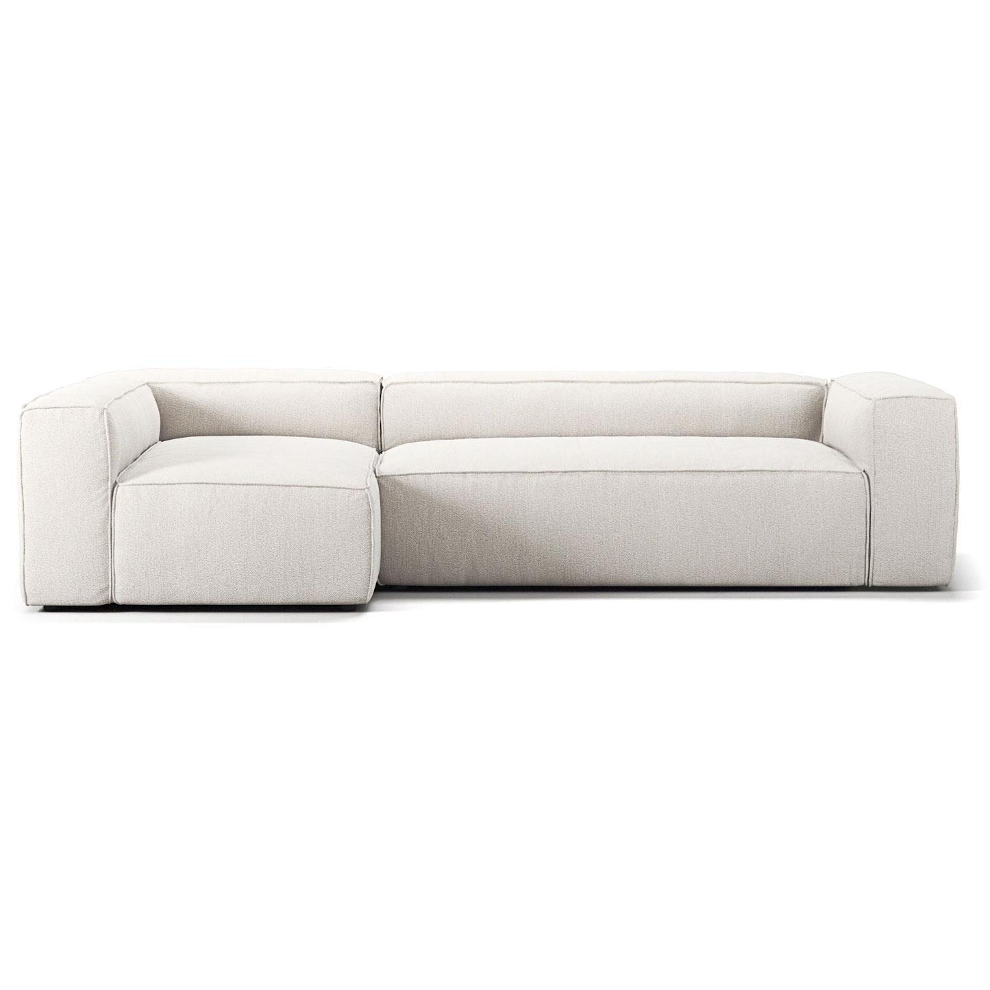 Decotique Grand 4-Seater Sofa Divan Left Steam/ White
