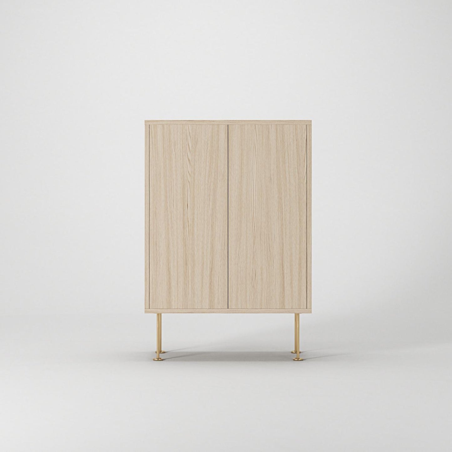 Decotique Vogue Cabinet 64 White Pigmented Oak/Brass