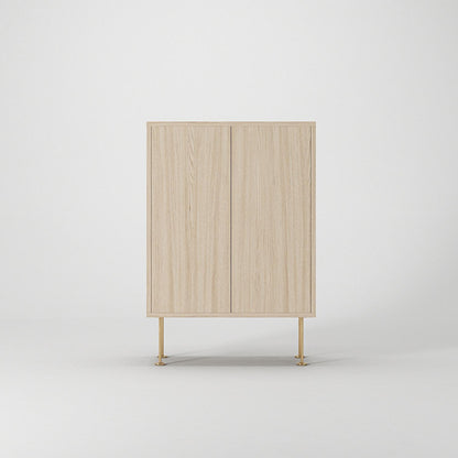 Decotique Vogue Cabinet 64 White Pigmented Oak/Brass