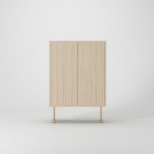 Decotique Vogue Cabinet 64 White Pigmented Oak/Brass