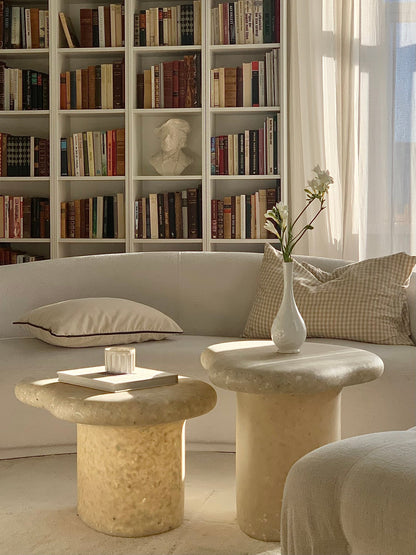 Marine coffee table, 40 cm, faded white