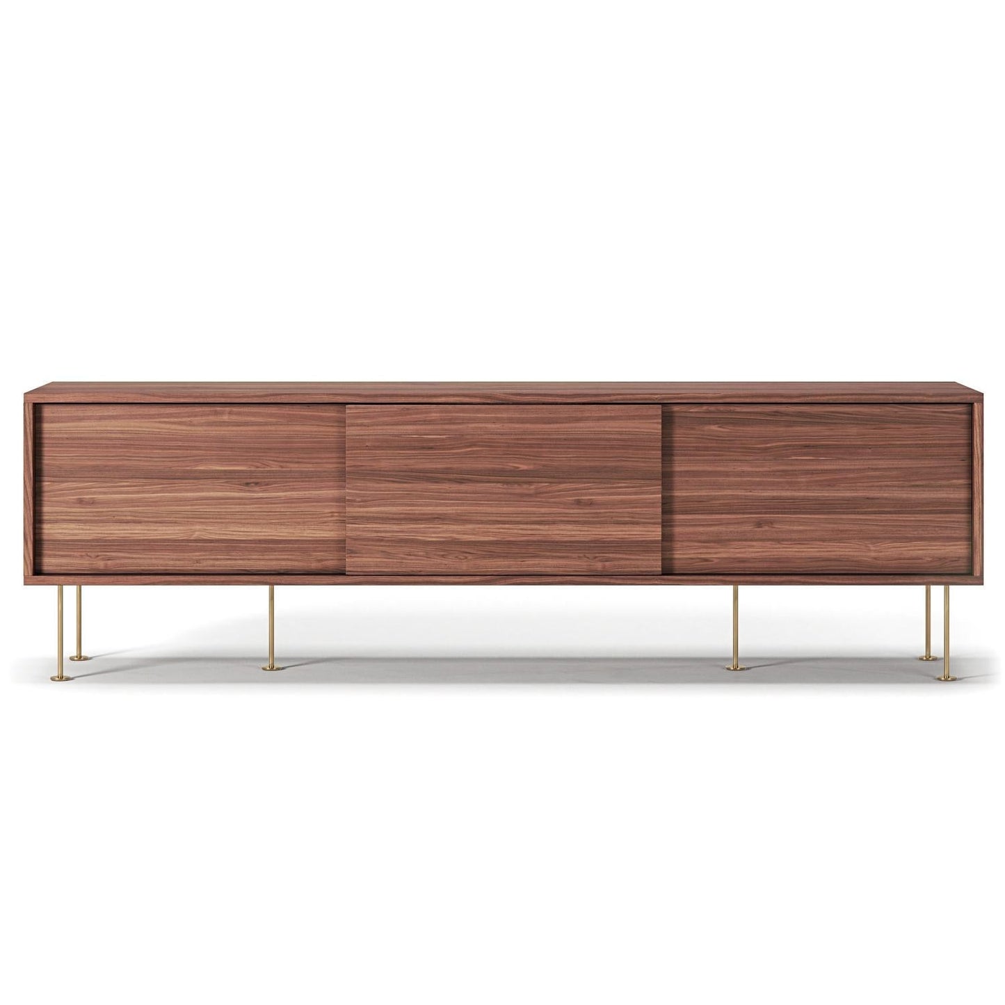 Decotique Vogue TV Bench with Legs 180 Walnut/Brass