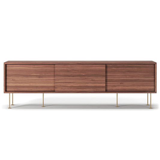 Decotique Vogue TV Bench with Legs 180 Walnut/Brass