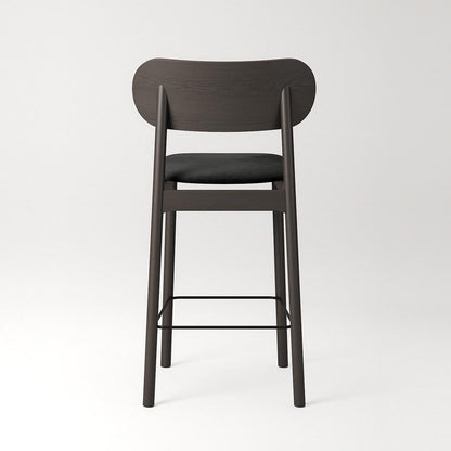 Decotique Elephant Bar Stool Dark Oak/Black Velvet