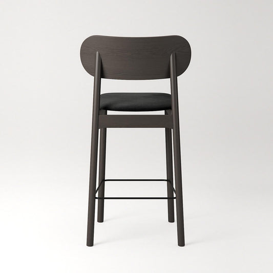 Decotique Elephant Bar Stool Dark Oak/Black Velvet