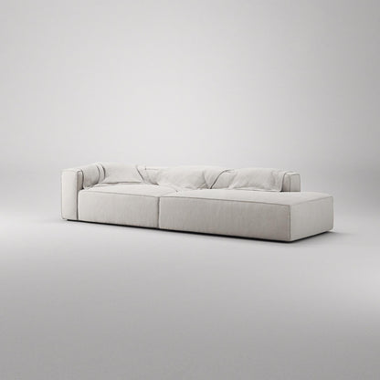 Decotique Grand 3-Seater Sofa Open End Right Moonwhite