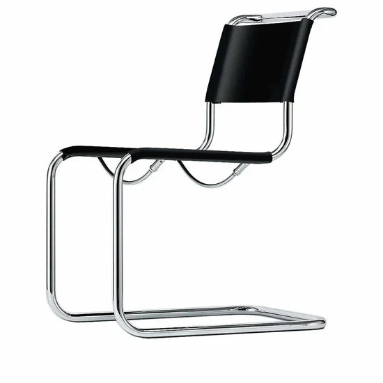 S 33 - Cantilever tanned leather chair