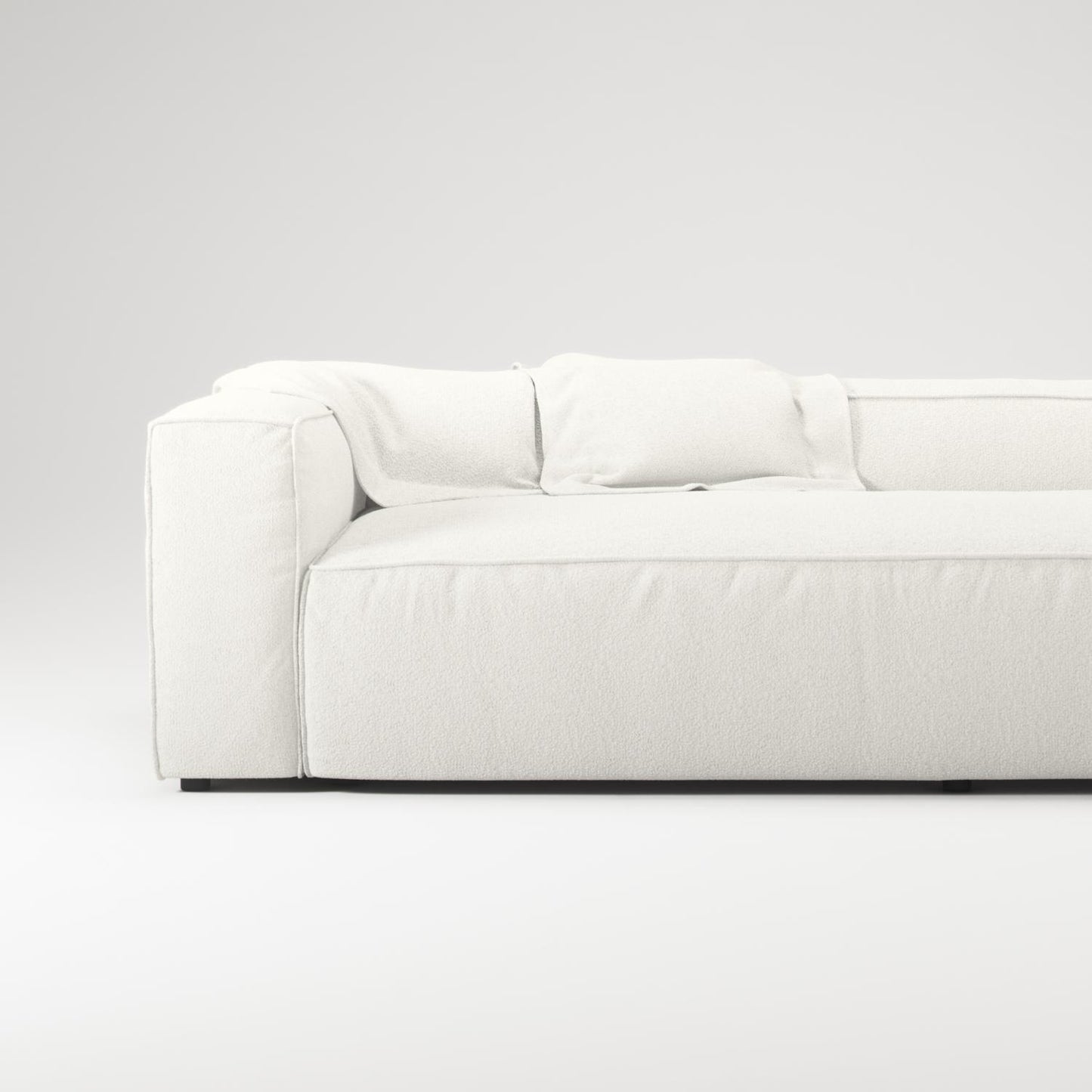Decotique Grand 3-Seater Sofa Steam/White