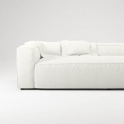 Decotique Grand 3-Seater Sofa Steam/White