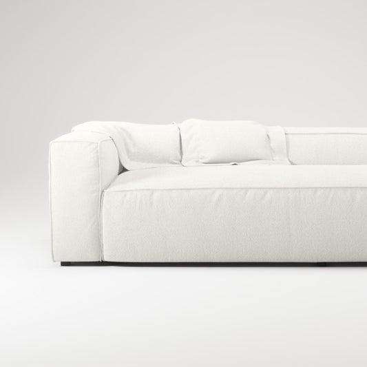 Decotique Grand 3-Seater Sofa Steam/White