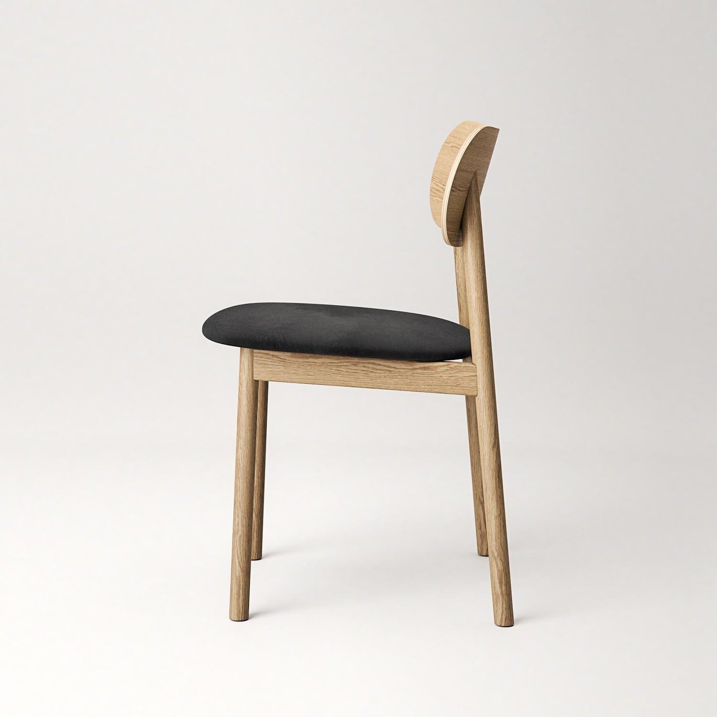 Decotique Elephant Dining Chair Natural Oak/Black Velvet