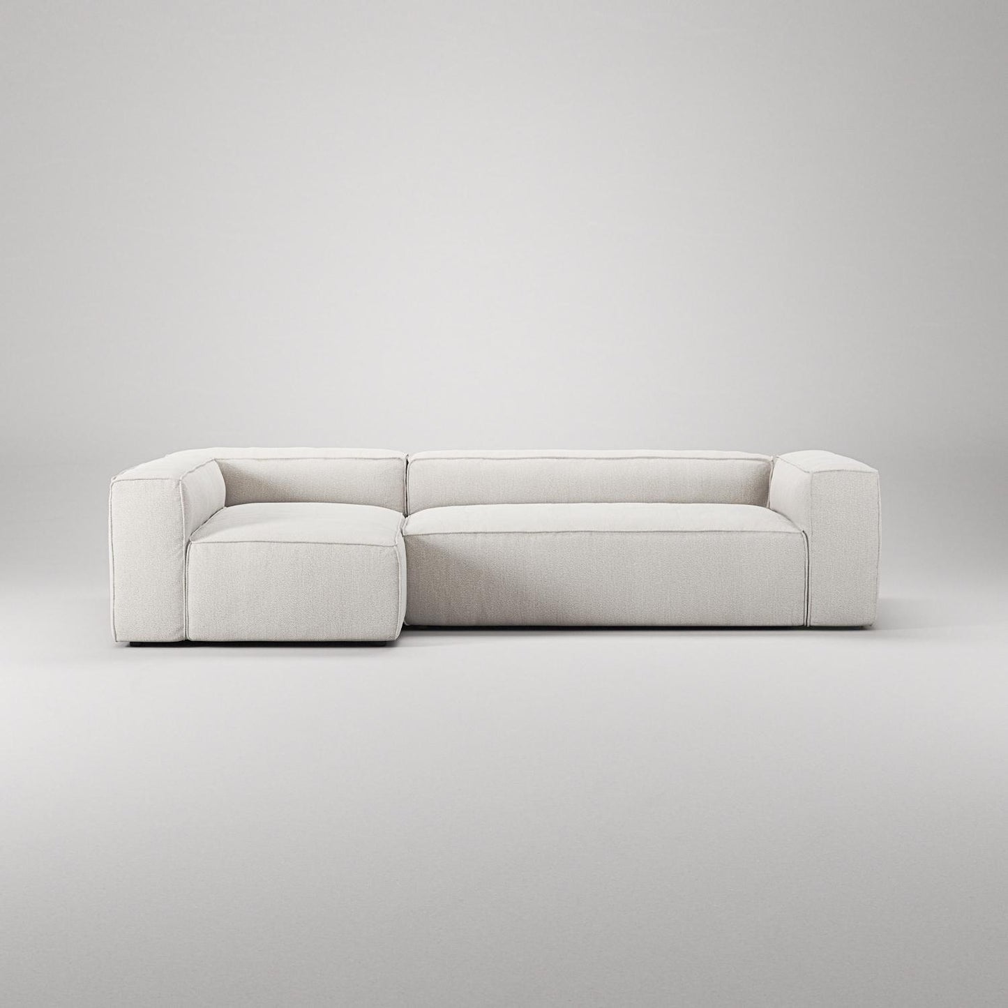 Decotique Grand 4-Seater Sofa Divan Left Steam/ White