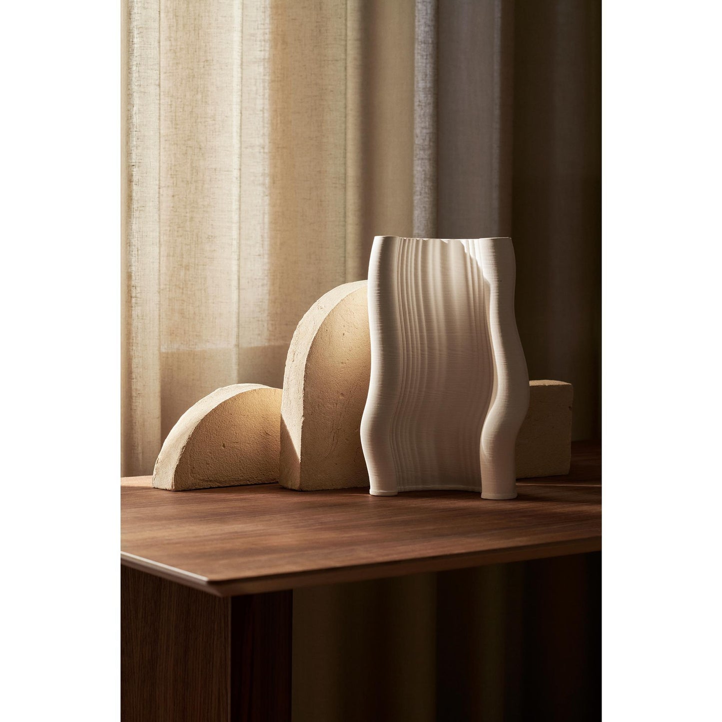 Ferm Living Moire Vase Off-white