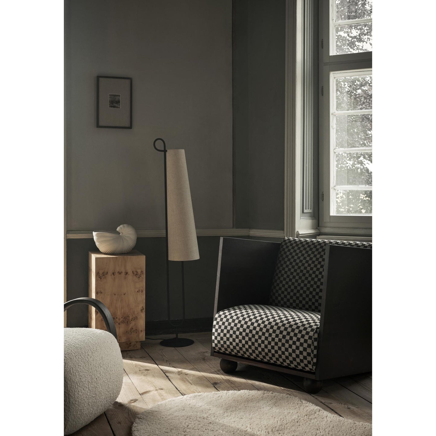 Ferm Living Ancora Floor Lamp Black/ Natural