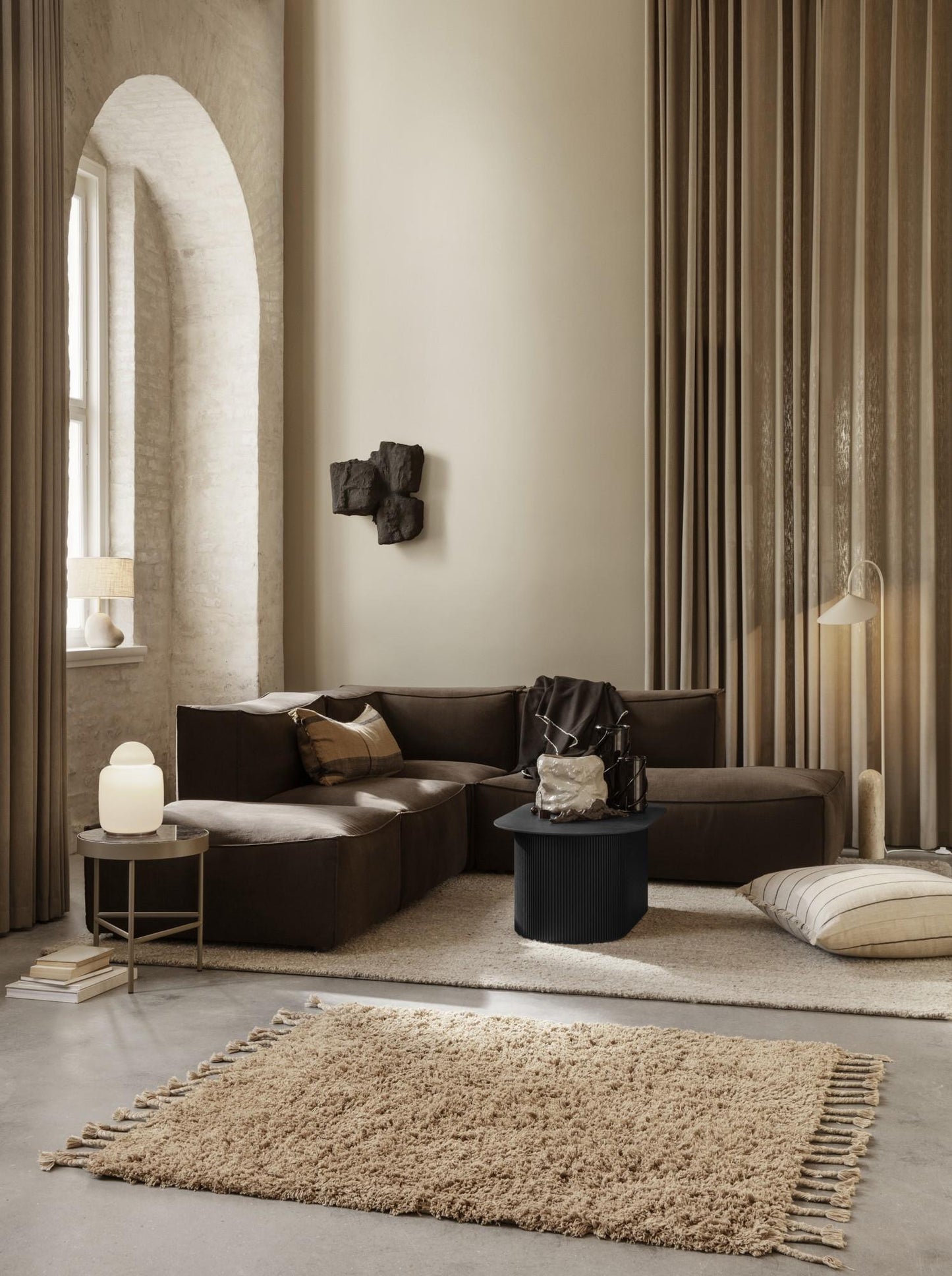 Ferm Living Catena Sofa Armrest R L401 Cotton Linen Natural