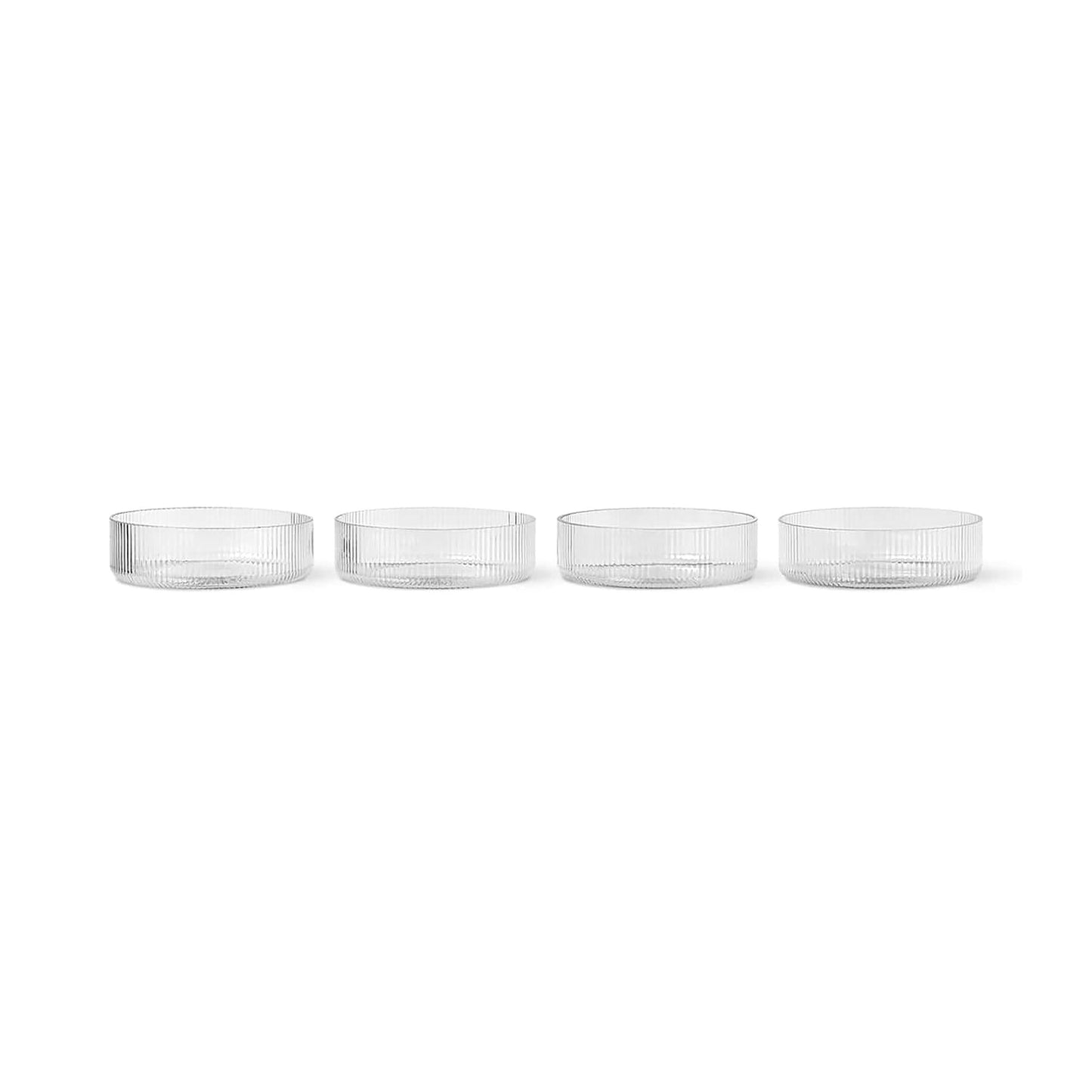 Ripple Serving Bowl Set of 4 by Ferm Living #Clear