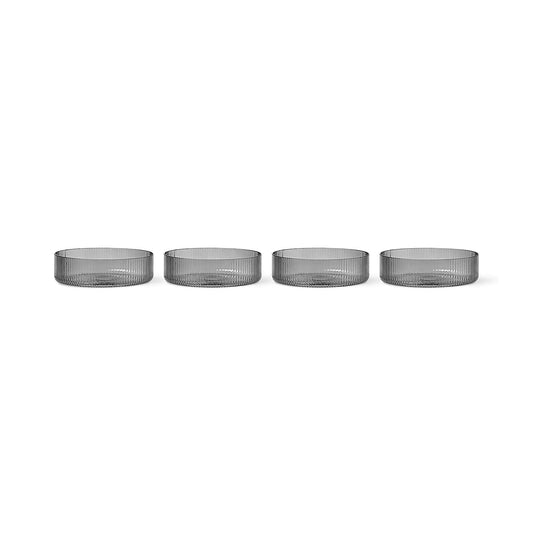 Ripple Serving Bowl Set of 4 by Ferm Living #Smoked