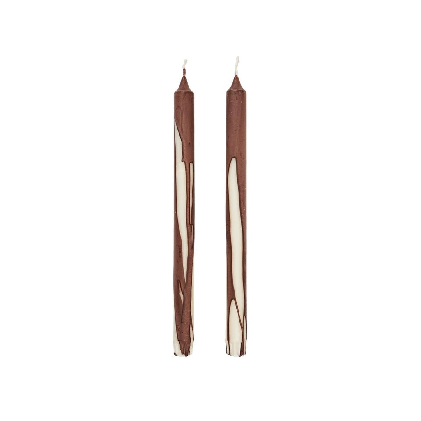 Ferm Living Drip Candle Set of 2 Dark Chocolate