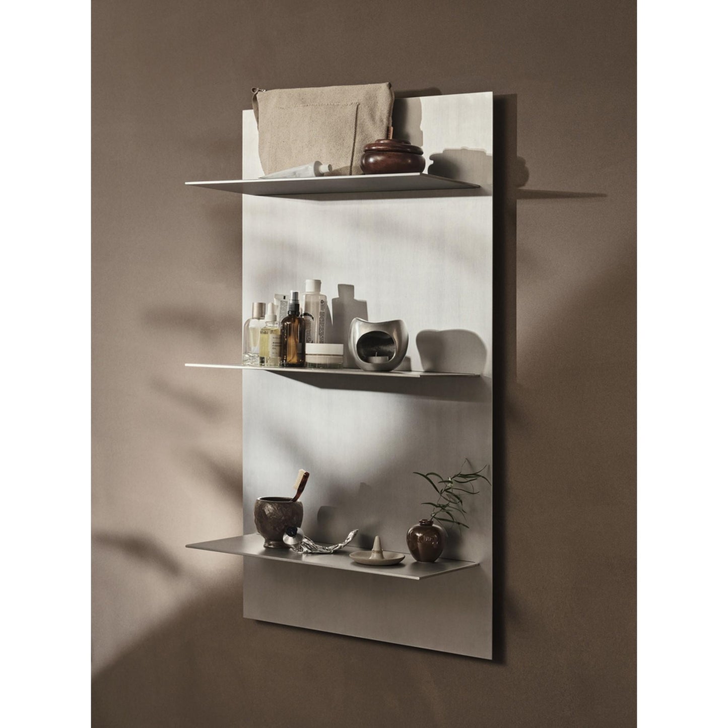 Ferm Living Storage Wall Shelf Triple Aluminum