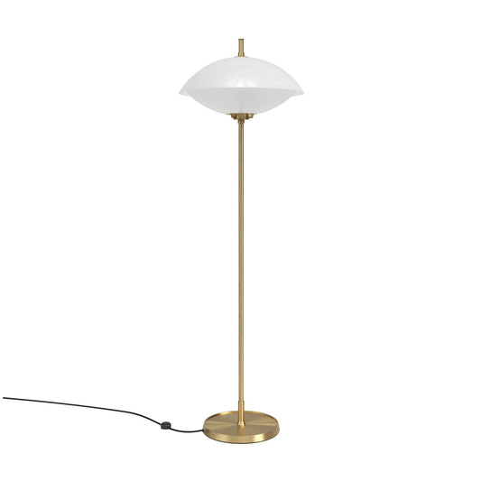 Clam Floor Lamp by Fritz Hansen #Opal / Brass