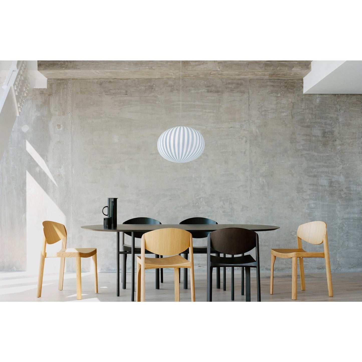 Established & Sons FILIGRANA LIGHT S3 Ellipse Pendant Ø37 Red Canes