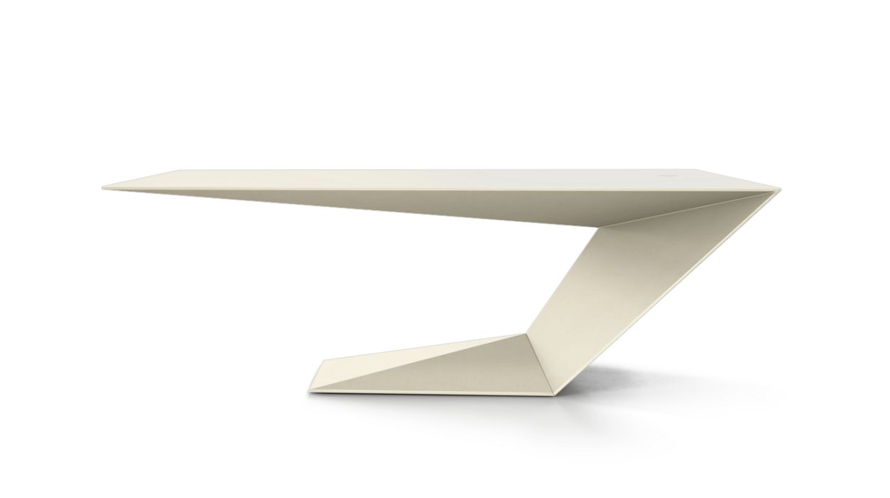 Furtif Large Desk by Roche Bobois #Matte / Tenax lacquer/Sand