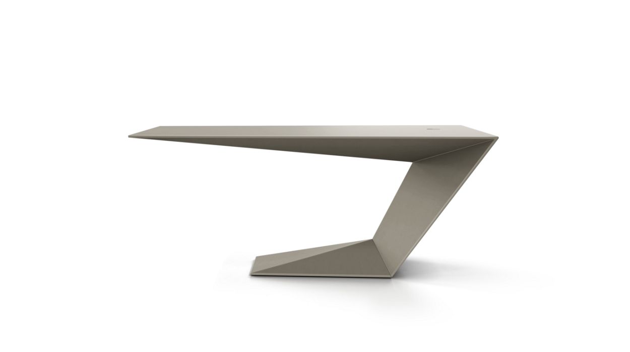 Furtif Small Desk by Roche Bobois #Matte / Tenax lacquer/Tourterelle