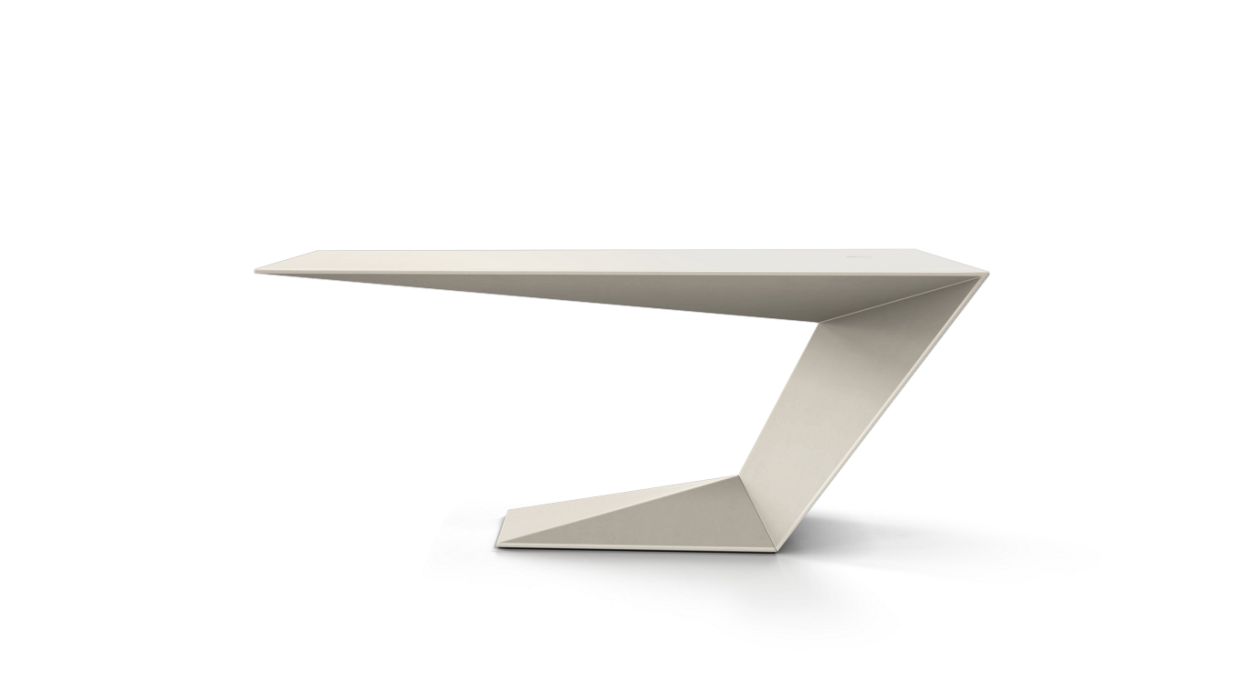 Furtif Small Desk by Roche Bobois #Matte / Tenax lacquer/Mouse grey