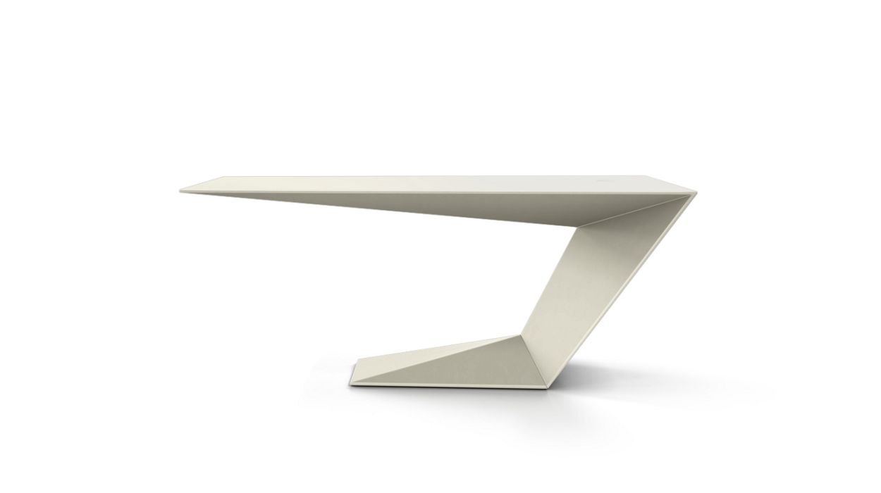 Furtif Small Desk by Roche Bobois #Matte / Tenax lacquer/Beige grey