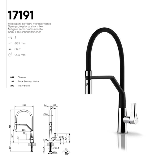 Technical Drawing - Gessi 17191