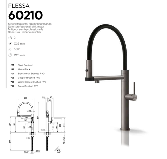 Technical Drawing - Gessi 60210