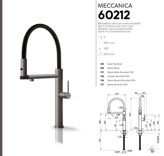 Technical Drawing - Gessi 60212