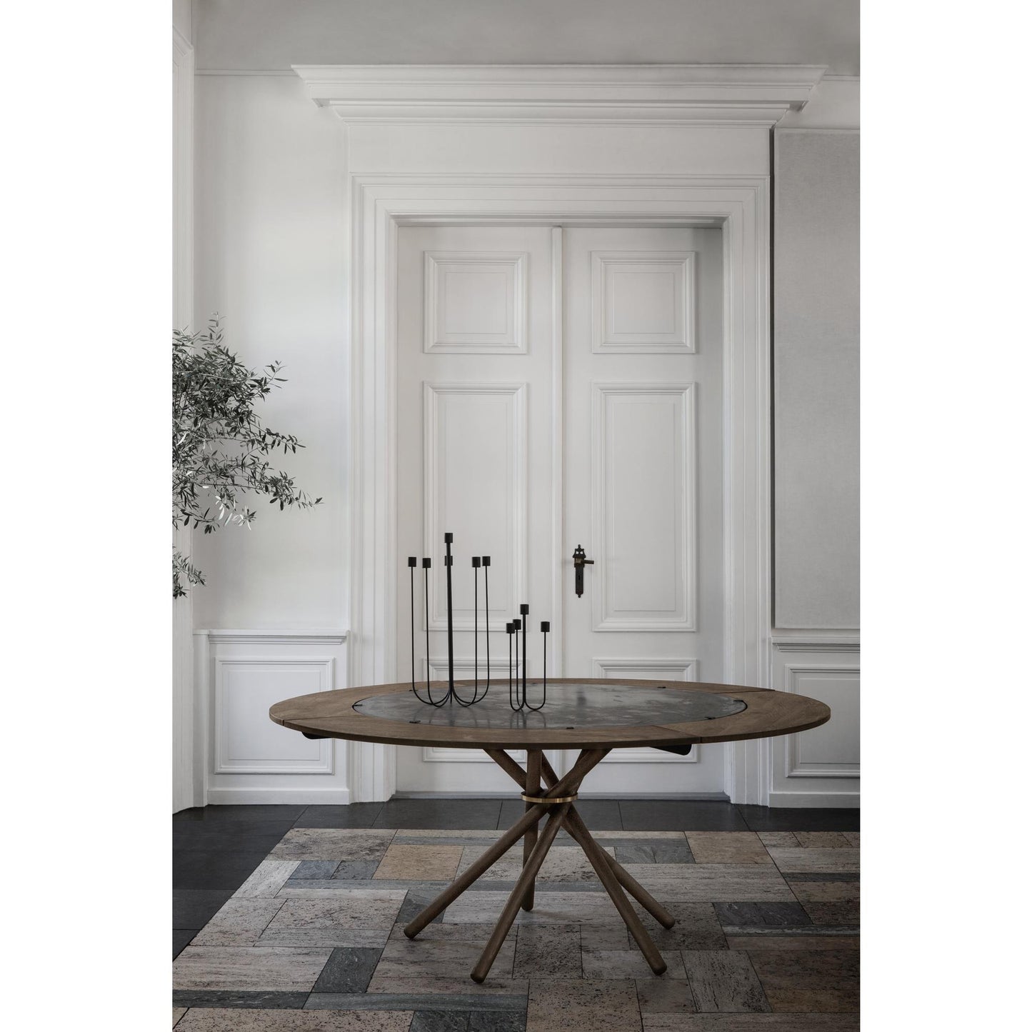 Eberhart Hector 105 Dining Table Light Concrete/Light Oak