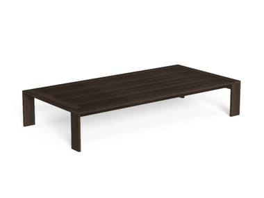 ARGO-WOOD - Low rectangular Accoya¢ç wood garden side table by Talenti