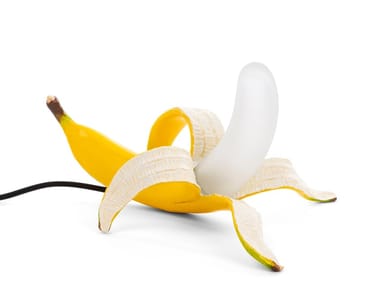 BANANA LAMP YELLOW DEWEY - LED resin and glass table lamp