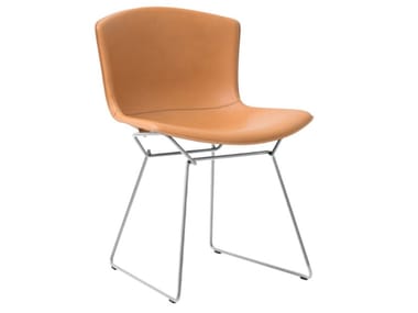 Bertoia Side Chair - Sled Base Upholstered Leather Chair (Quote Inquiry)