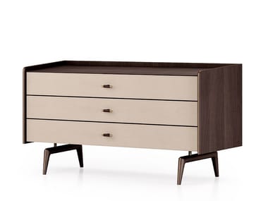 BLUES - Wooden chest of drawers by Turri