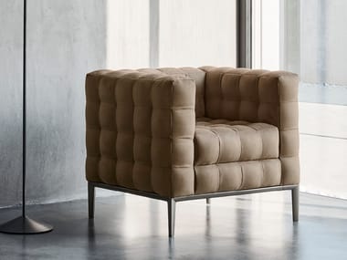 CHOCOLAT - Fabric armchair with armrests by Twils
