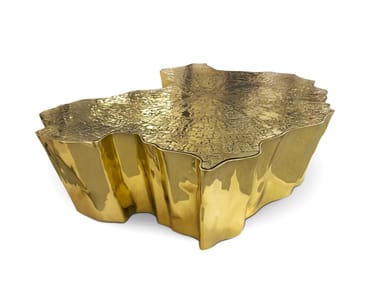 EDEN - Low aluminium coffee table for living room by Boca do Lobo