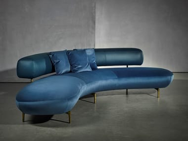 ELLA LIVING - Curved fabric sofa by Piet Boon