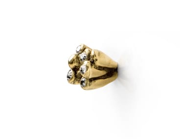 FEU LE4001 - Brass furniture knob with Swarovski® Crystals by Pullcast