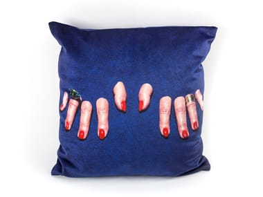FINGERS - Square fabric cushion